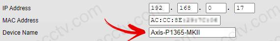 Axis device name