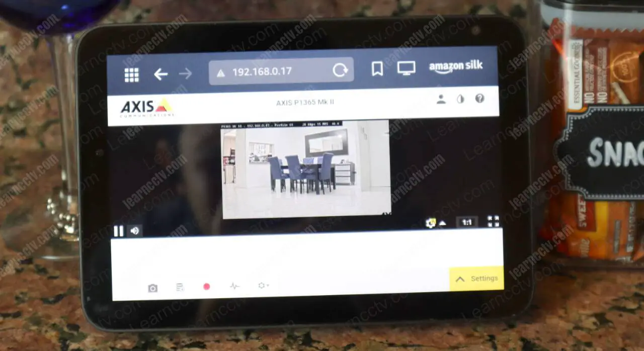 Axis camera on Echo Show Small Screen