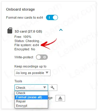 Format the SD card