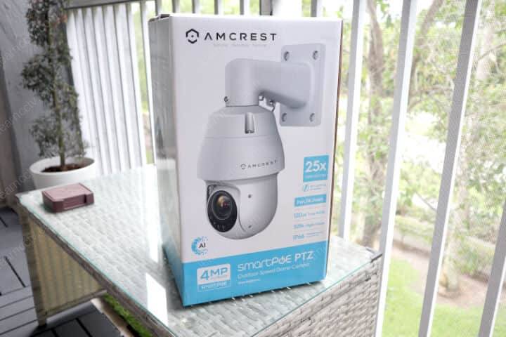 Amcrest 4MP PTZ Outdoor camera in the box