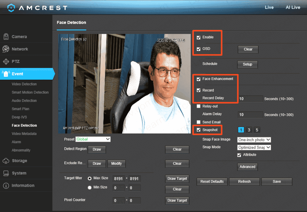 How To Enable Face Detection On Amcrest Cameras with Real Example