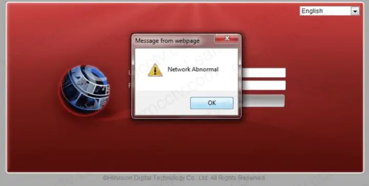 Hikvision Network Abnormal Error