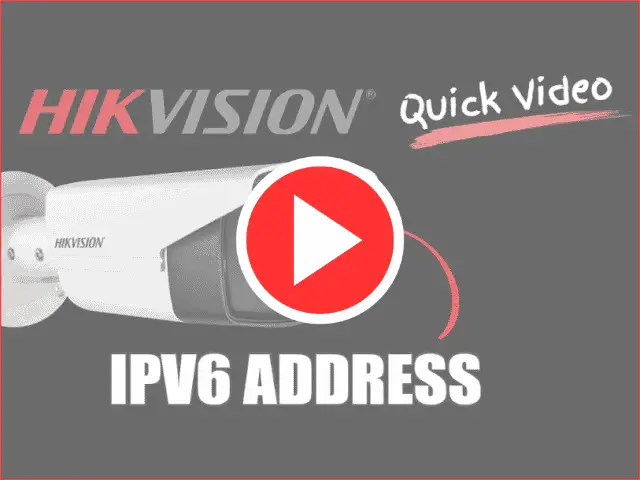 Video: Hikvision IPV6 Address