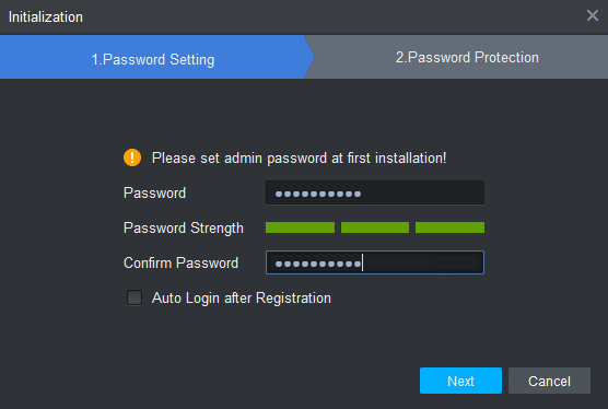 Dahua Smart PSS Password