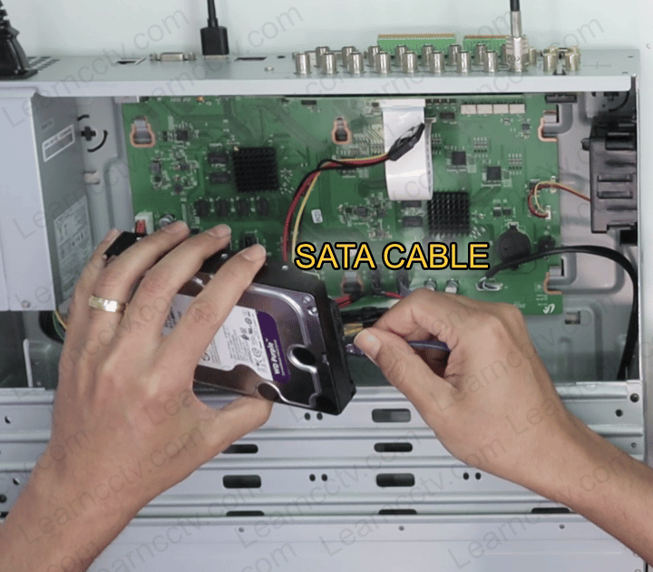 Installing SATA cable in a HDD